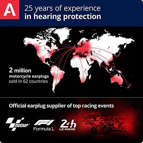 Alpine Hearing Protection MotoSafe Tour Reusable Ear Plugs | 17 dB SNR Noise Reduction for Motorcycling thumbnail 5