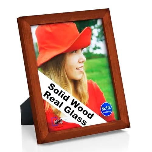 RPJC 8x10 Picture Frame | Solid Wood, High Definition Glass, Wall & Tabletop Display thumbnail 1