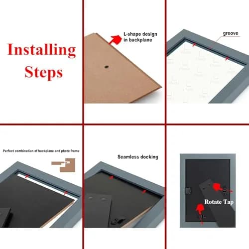 RPJC 8x10 Picture Frame | Solid Wood, High Definition Glass, Wall & Tabletop Display thumbnail 9
