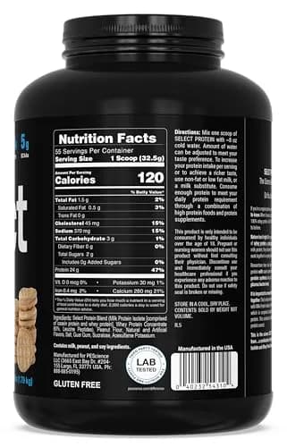 PEScience Select Protein Powder, Peanut Butter Cookie, 55 Servings | High-Quality Milk & Whey Blend for Muscle & Weight Goals thumbnail 6