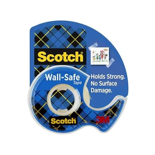 Scotch Wall-Safe Tape Dispenser with 1 Roll | Removable Tape for Photos & Art, 1.9cm x 1651cm (3/4 in x 650 in) thumbnail 1