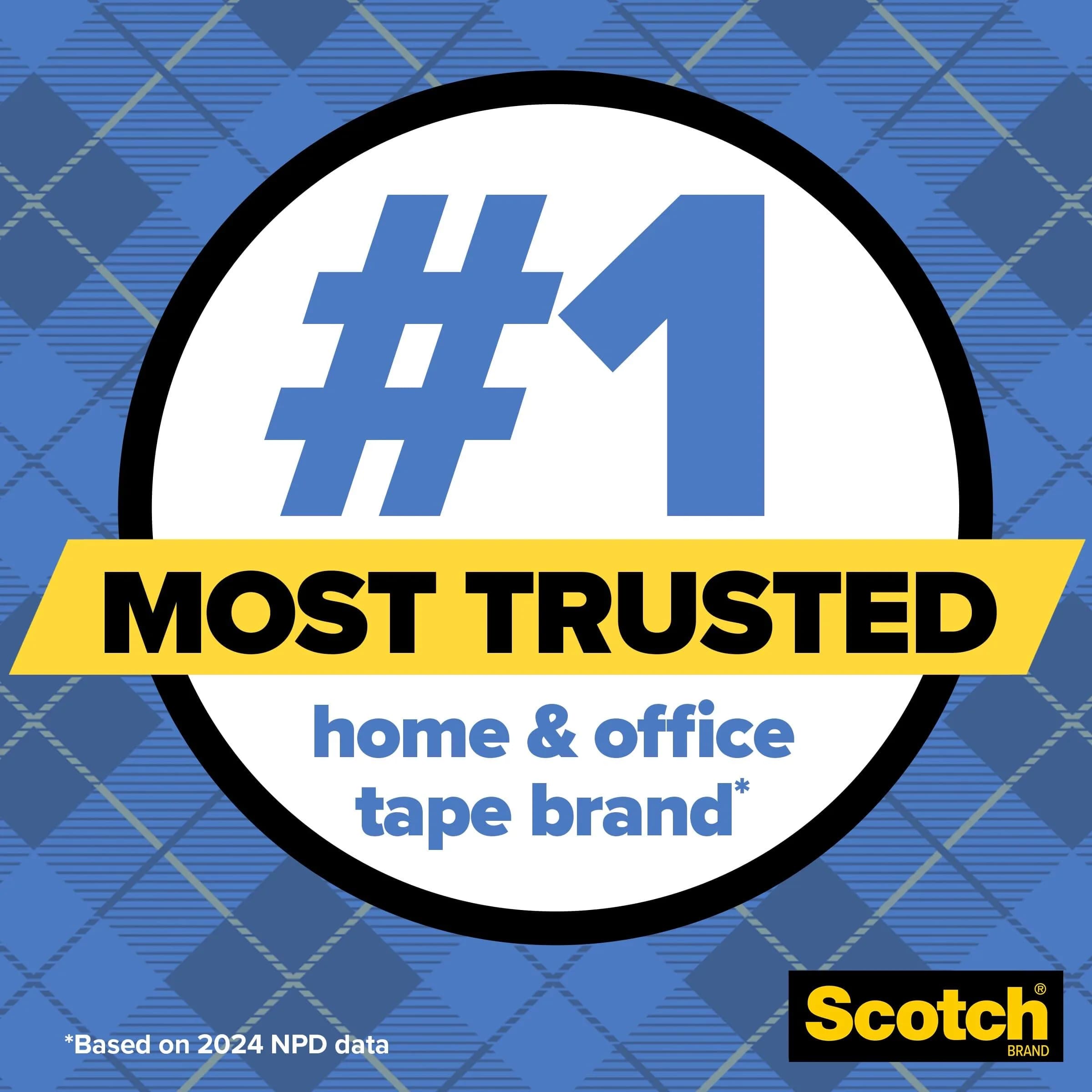 Scotch Wall-Safe Tape Dispenser with 1 Roll | Removable Tape for Photos & Art, 1.9cm x 1651cm (3/4 in x 650 in) - view 3