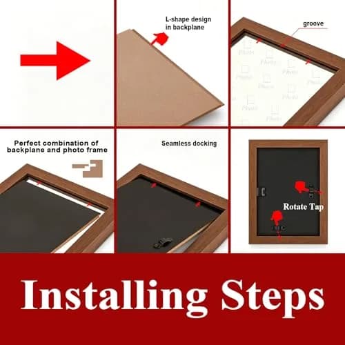 RPJC 11x14 (8x10 with Mat) Solid Wood Picture Frame Real Glass Cover Brown | Classic Wall & Tabletop Decor thumbnail 9