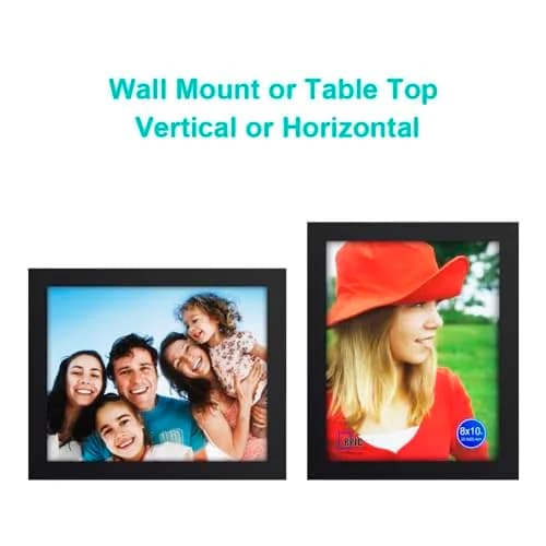RPJC 8x10 Solid Wood Picture Frame with Real Glass Cover Black | Elegant Wall & Tabletop Display thumbnail 5