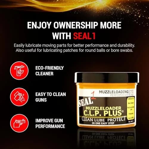 Seal 1 CLP Plus Muzzleloader Paste 113g (4 oz) | All-in-One Bore Cleaner & Protectant for Firearms thumbnail 5