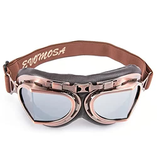 evomosa Vintage Pilot Aviator Motorcycle Goggles | 7.1 x 3.1 x 1 inch (18 x 7.9 x 2.5 cm) thumbnail 8