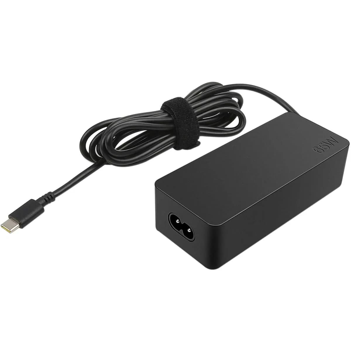 Lenovo 65w USB Type C Ac Adapter 4X20M26268 | Fast Charging, 2 Prong Power Cord, Black