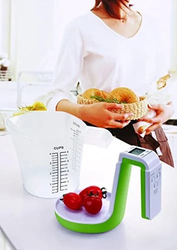KitchenMetrics Digital Kitchen Food Scale and Measuring Cup Green 1L (33.8 Fl Oz) | Accurate & Easy to Use thumbnail 2