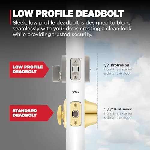 Kwikset San Clemente Handleset with Deadbolt, Satin Nickel | BHMA Grade 1 Certified Security thumbnail 4
