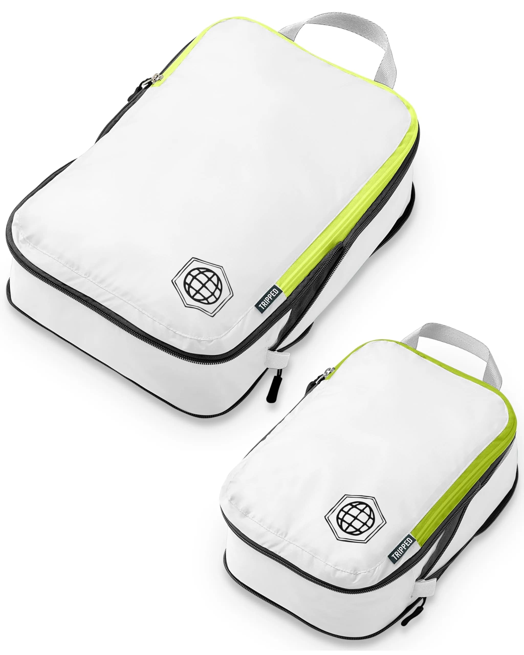 TRIPPED Travel Gear Compression Packing Cubes for Carry-On Travel 2-Pack | Ultralight Ripstop Nylon with Compression Zippers - main product image