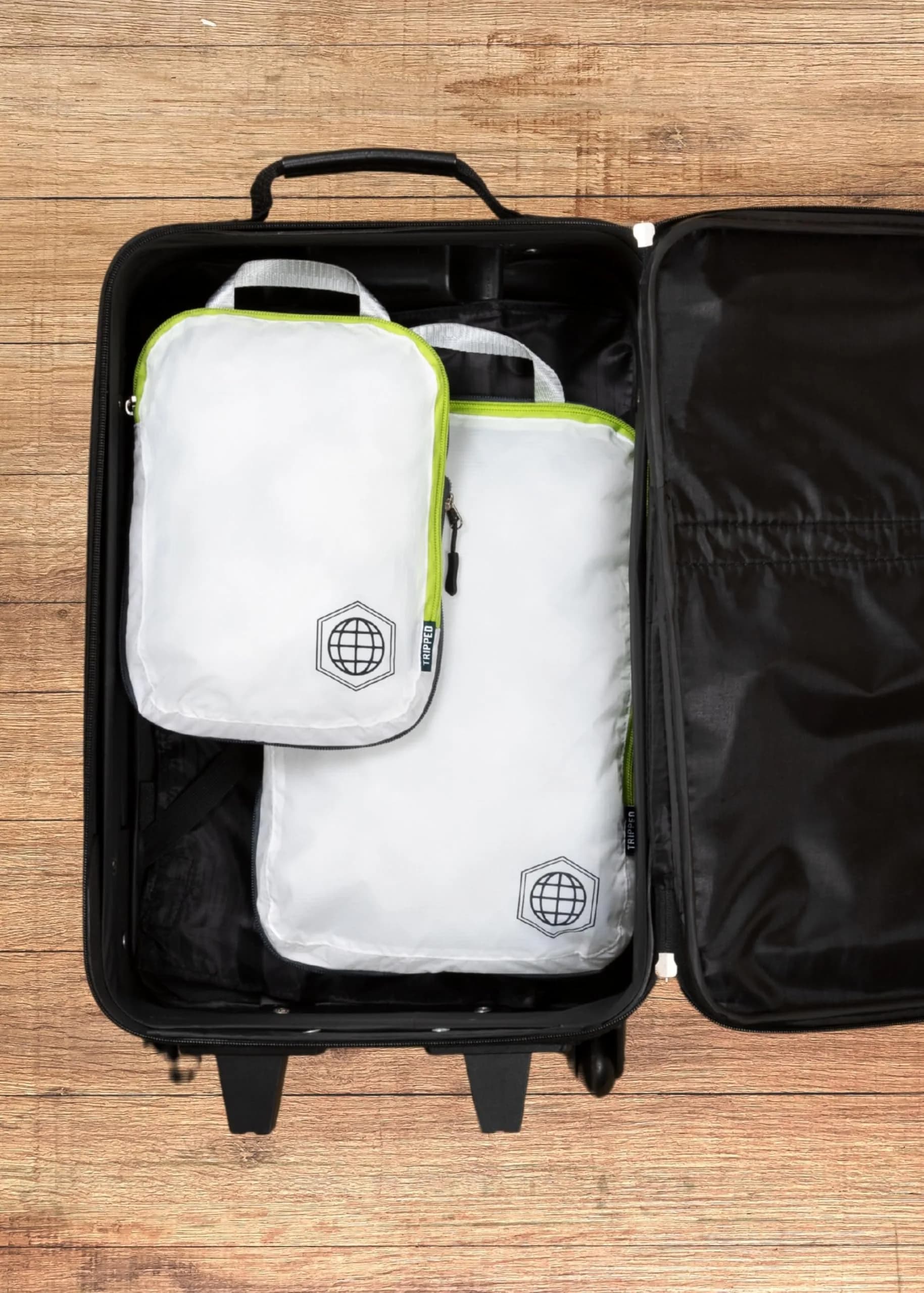 TRIPPED Travel Gear Compression Packing Cubes for Carry-On Travel 2-Pack | Ultralight Ripstop Nylon with Compression Zippers - view 9