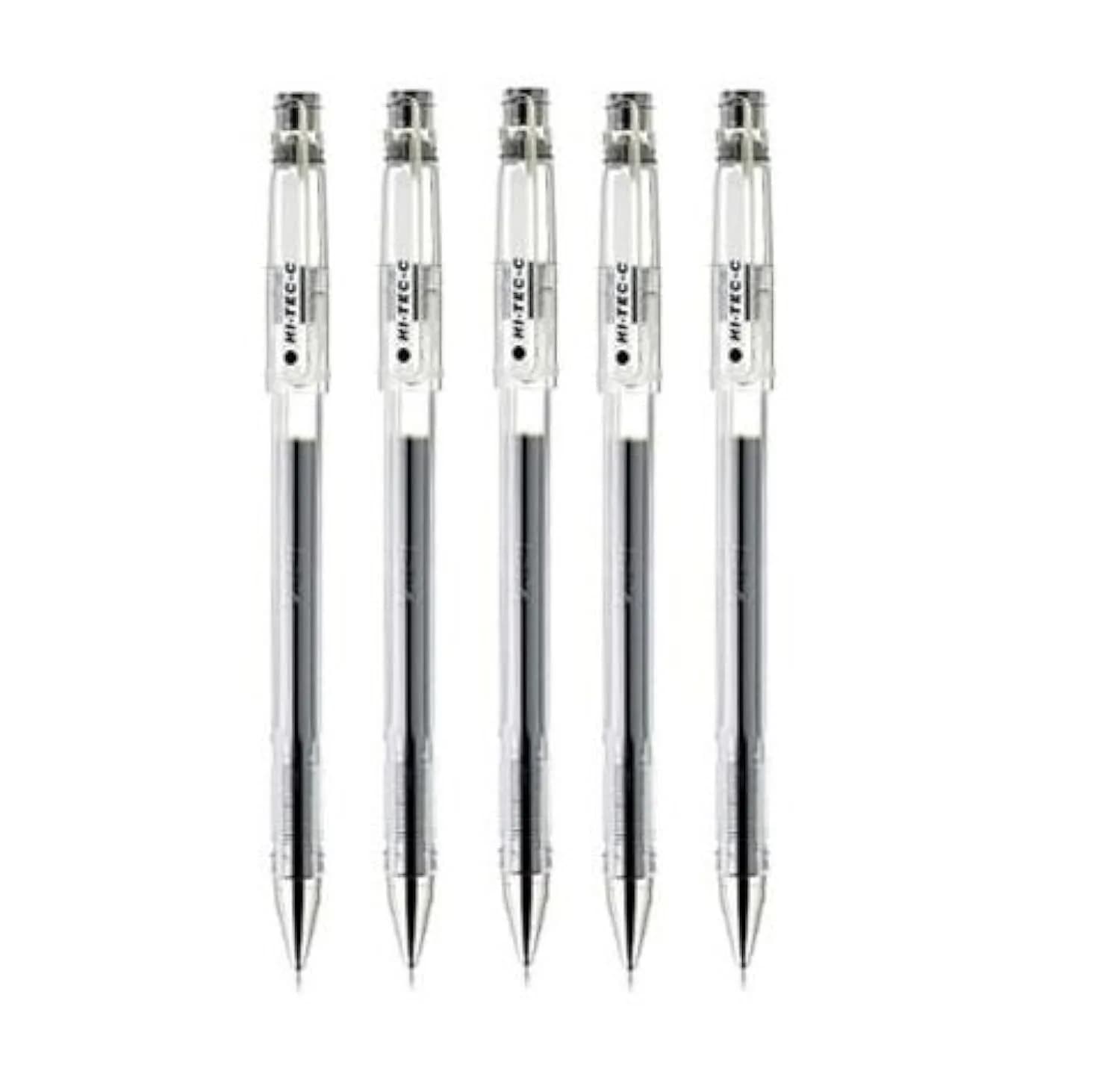 Pilot Hi-Tec-C 03 Gel Ink Pen Value Set 5 Black Ink 0.3mm Micro Fine Point | Smooth Ink Flow