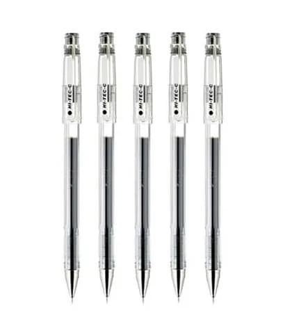 PILOT Hi-Tec-C 04 Gel Ink Pen Ultra Fine Point 0.4mm Black Ink Value Set of 5 | Smooth Ink Flow thumbnail 2