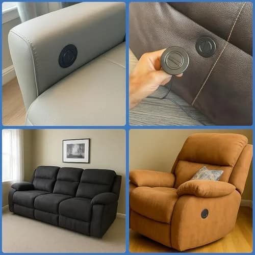 Podoy 2-Button 5-Pin Power Recliner Hand Control Replacement | Universal Fit, Durable ABS Plastic, Black thumbnail 5