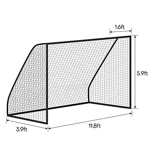 Boshen Soccer Goal Net 365.76cm x 182.88cm (12 x 6FT) | Heavy Duty Polyethylene Training Post Net thumbnail 8