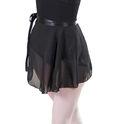 Wuchieal Sheer Wrap Skirt for Women | Ballet & Dancewear, One Size, Black thumbnail 5