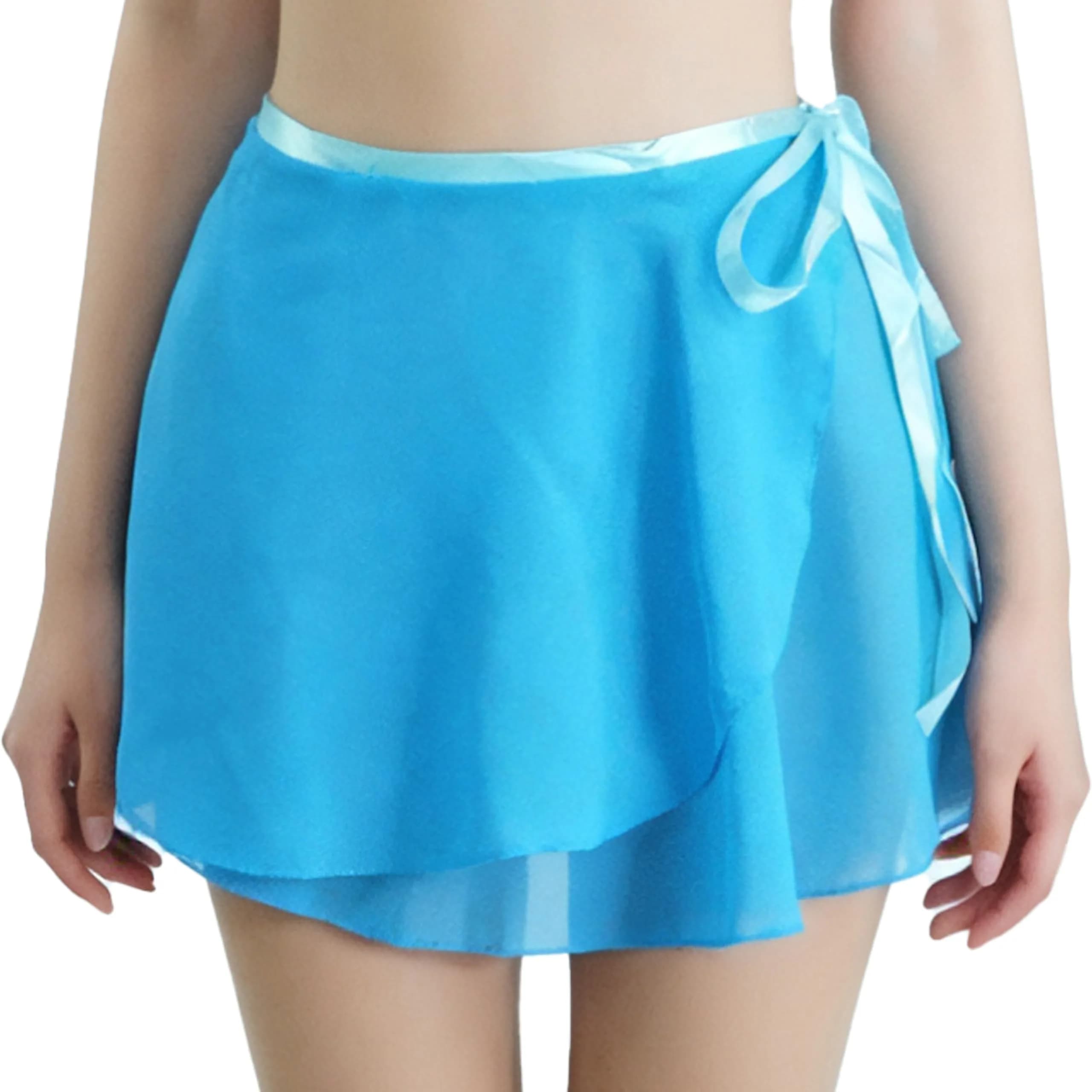 Wuchieal Sheer Wrap Skirt for Women | Ballet & Dancewear | One Size, Light Blue — Light Blue