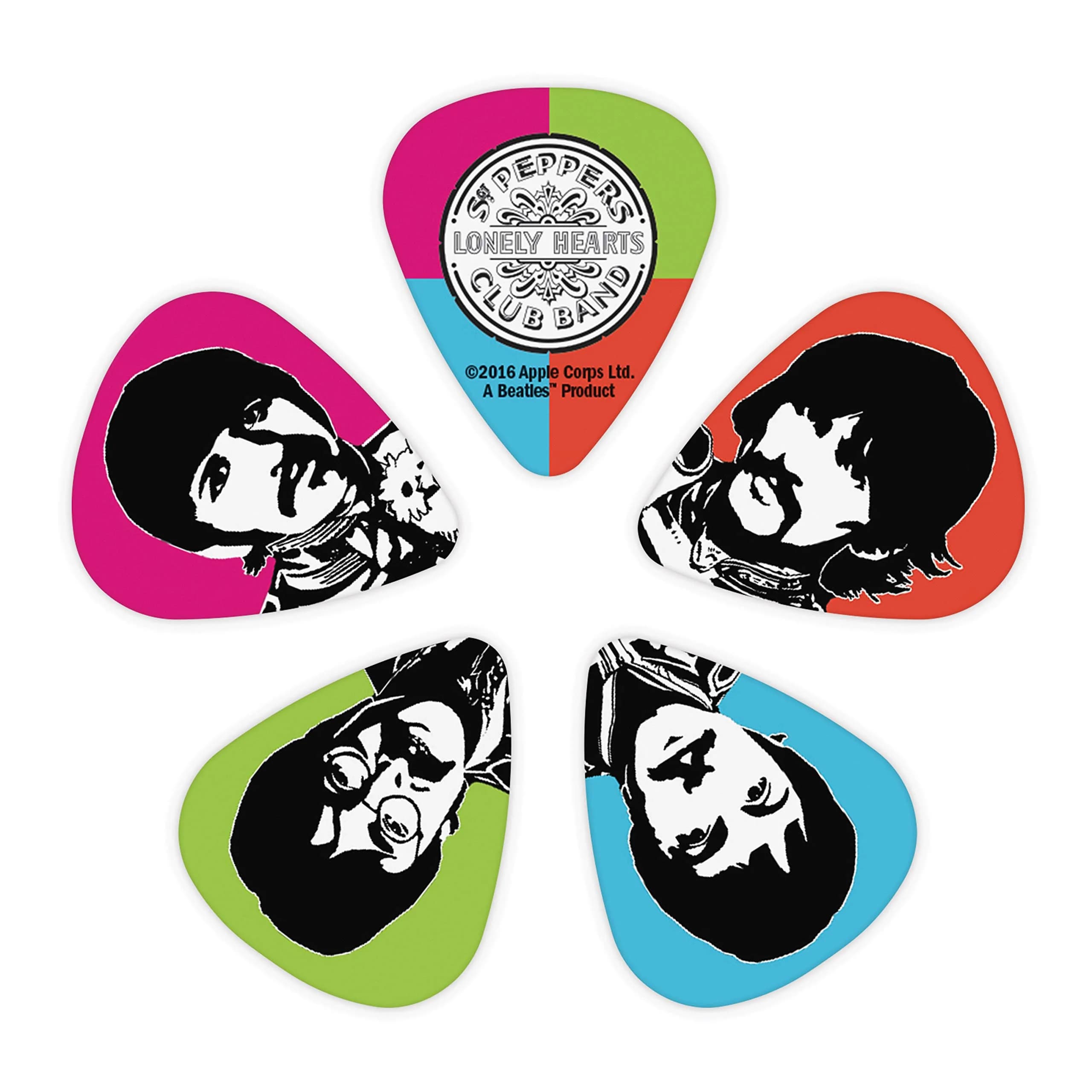 D'Addario Beatles Sgt. Pepper 50th Heavy Guitar Picks Tin | 10 Pack, Celluloid - view 2