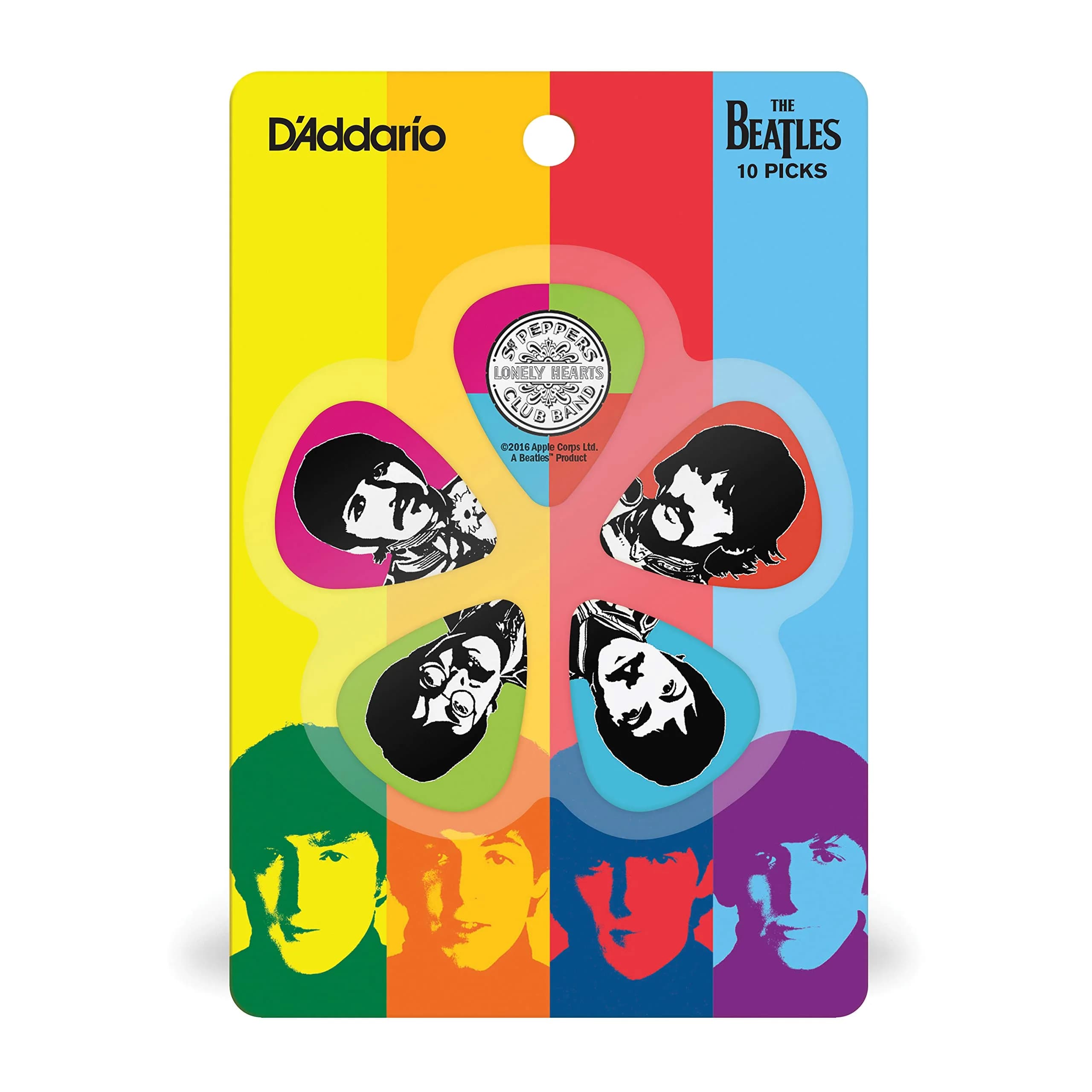D'Addario Beatles Sgt. Pepper 50th Heavy Guitar Picks Tin | 10 Pack, Celluloid - view 3