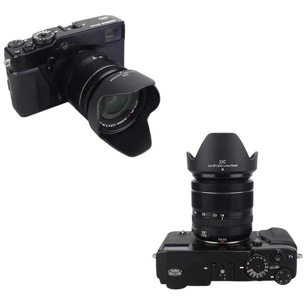 JJC Lens Hood for Fujifilm XF 18-55mm F2.8-4 R LM OIS & XF 14mm F2.8 R Lens | Blocks Stray Light, Protects Lens - view 2