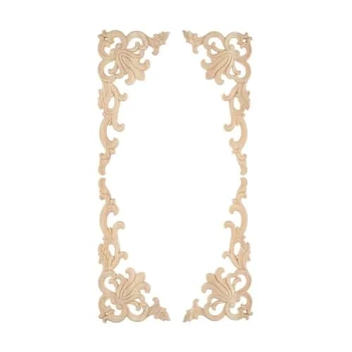 MUXSAM Wood Carved Appliques 20x10cm (7.87"x3.94") | Authentic European Style Furniture Accents thumbnail 1