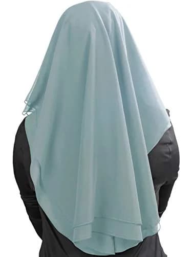 MyBatua 3-Layer Saudi Niqab 78cm (31") | Breathable Georgette Face Veil thumbnail 3