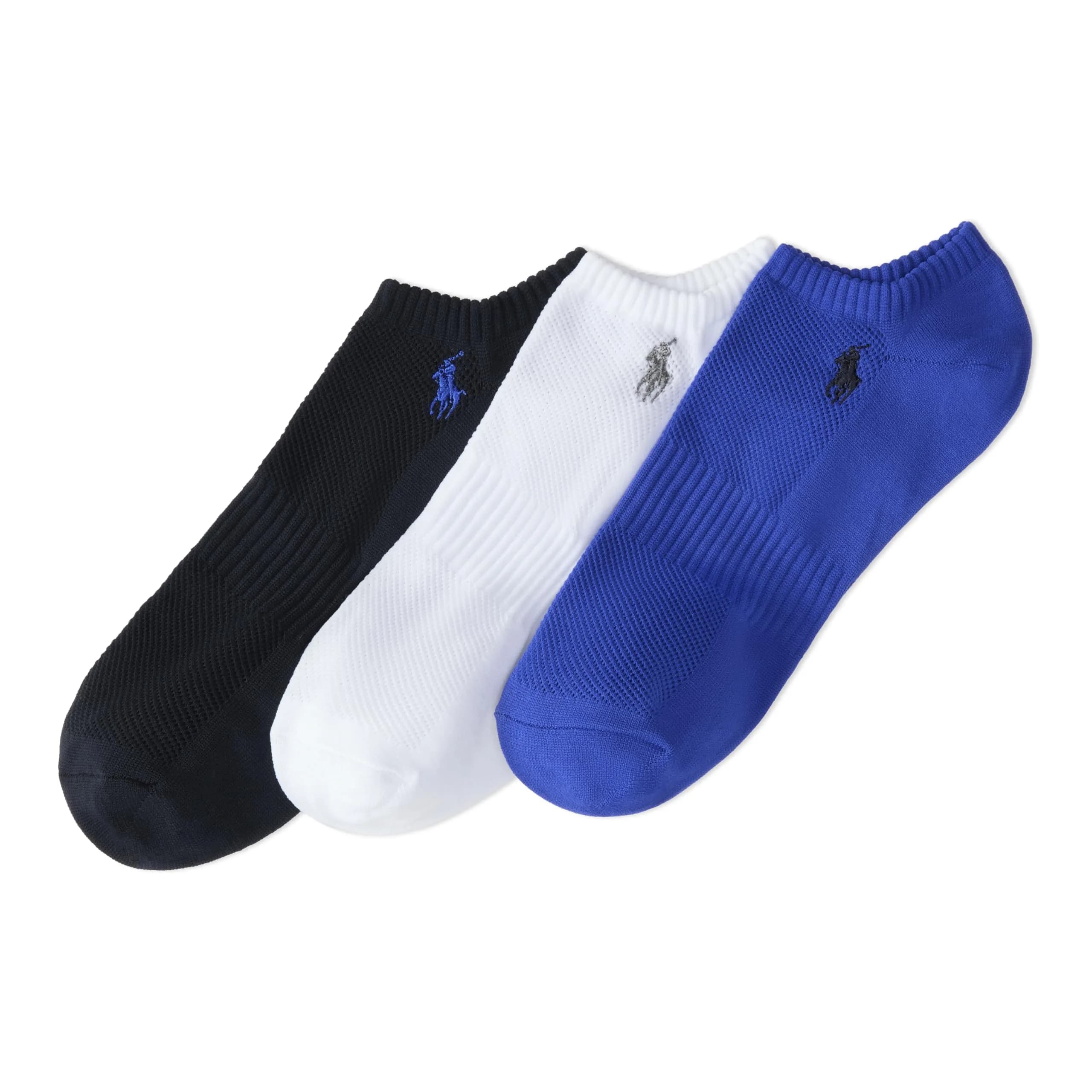 POLO RALPH LAUREN Men's Tech Low Cut Sock 3 Pair Pack | Moisture-Wicking, Reinforced Toe, Arch Support, Ankle-High