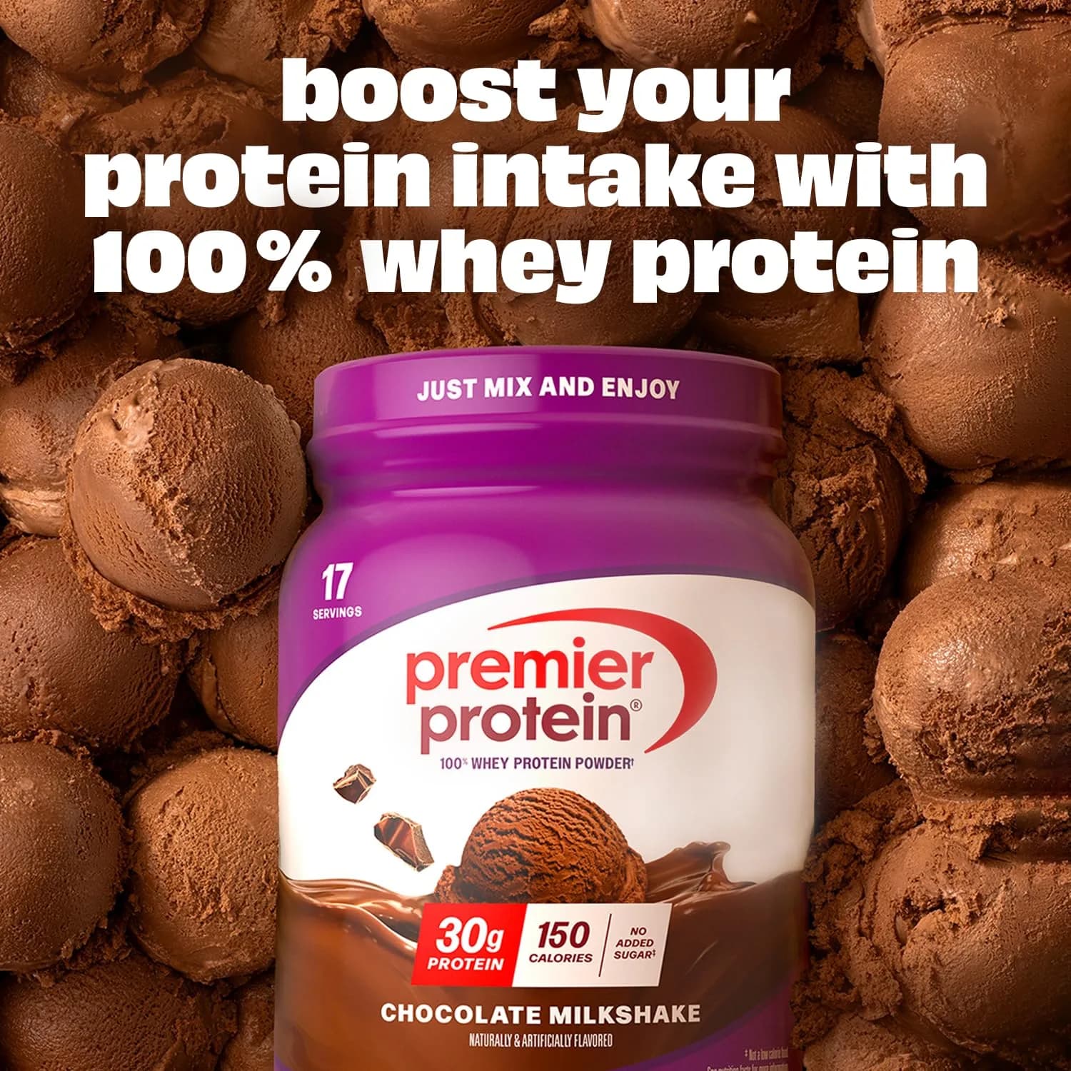 Premier Protein Chocolate Milkshake Powder, 1.53 lb Tub | Macro-Friendly Protein Fuel - view 4