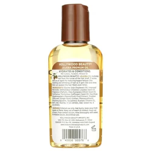 Hollywood Beauty Jojoba Hair Oil 59ml (2 Fl Oz) | Hydrates & Conditions Hair thumbnail 3