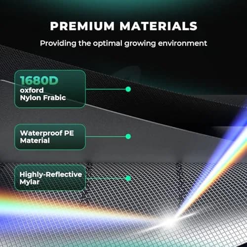 MARS HYDRO 5x5x6.67 ft Grow Tent | 1680D Mylar Fabric, 70kg Capacity, Indoor Plant Growing thumbnail 2