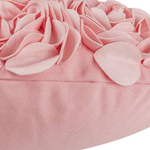 JWH Heart Flower Throw Pillow Cover 14x16 Inches | Pink Floral Accent Cushion for Sofa & Bed thumbnail 5
