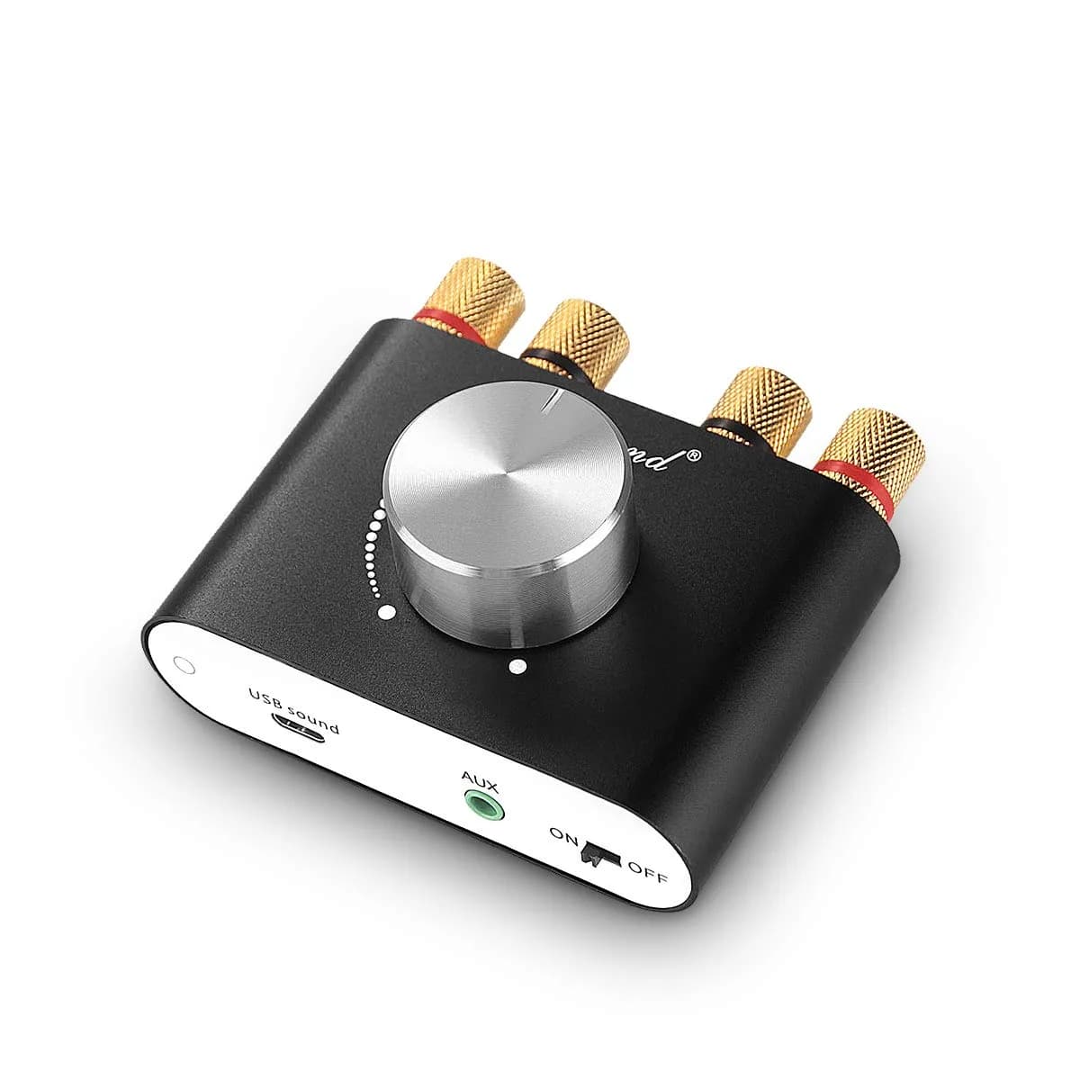 Douk Audio NS-01G Pro Mini Bluetooth 5.0 Power Amplifier, Stereo Hi-Fi Digital Amp 100W (50W×2) with AUX/USB/Bluetooth Input, 4-8 Ohm Speakers, Black - main product image
