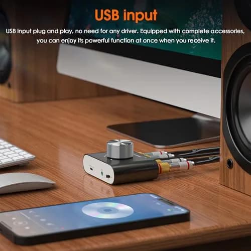 Douk Audio NS-01G Pro Mini Bluetooth 5.0 Power Amplifier, Stereo Hi-Fi Digital Amp 100W (50W×2) with AUX/USB/Bluetooth Input, 4-8 Ohm Speakers, Black thumbnail 4
