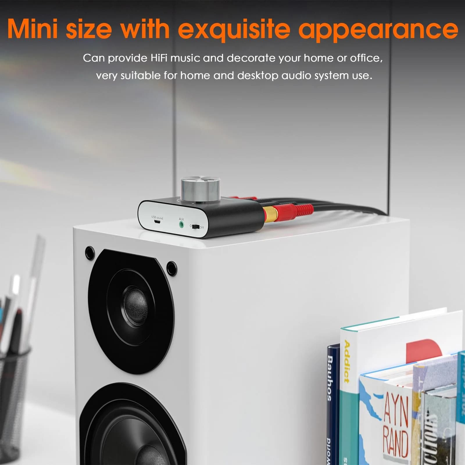 Douk Audio NS-01G Pro Mini Bluetooth 5.0 Power Amplifier, Stereo Hi-Fi Digital Amp 100W (50W×2) with AUX/USB/Bluetooth Input, 4-8 Ohm Speakers, Black - view 5