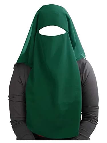 MyBatua 3-Layer Saudi Niqab 78cm (31in) | Breathable Georgette Face Veil thumbnail 1