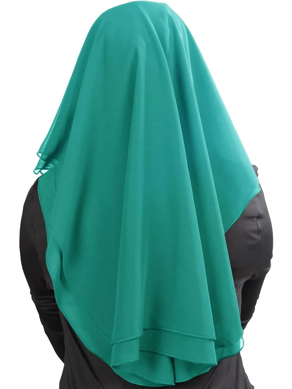MyBatua 3 Layers Saudi Niqab 78 x 66 cm (31 x 26 inches) | Breathable Georgette Face Veil - view 3