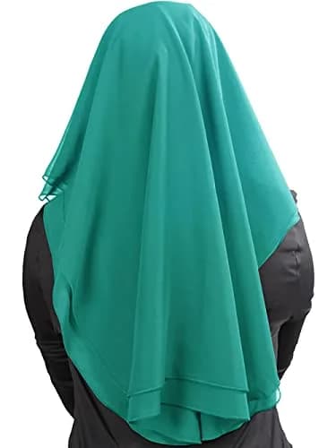 MyBatua 3 Layers Saudi Niqab 78 x 66 cm (31 x 26 inches) | Breathable Georgette Face Veil thumbnail 3