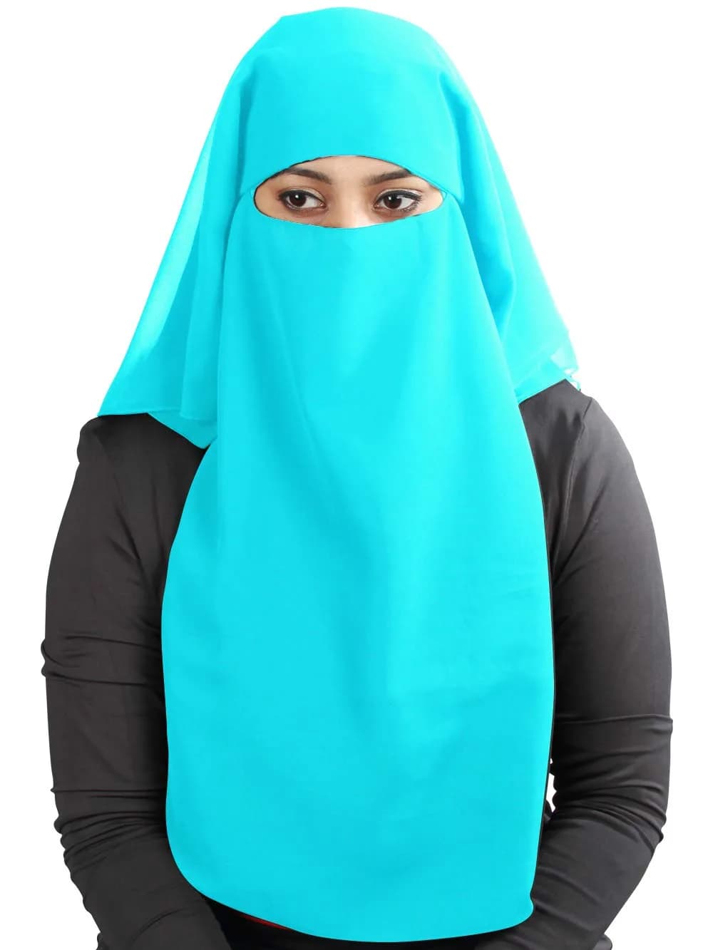 MyBatua 3-Layer Saudi Niqab Face Veil 78 x 66 cm (31 x 26 inches) | Breathable Georgette - main product image