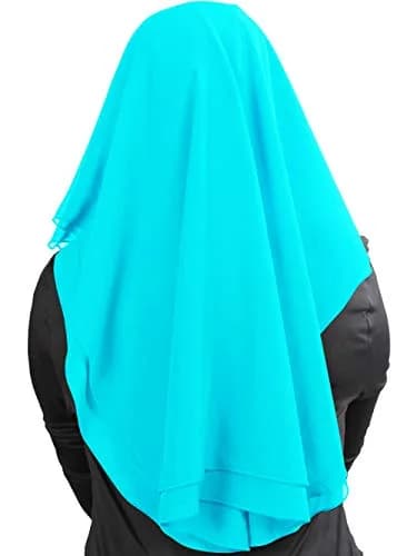 MyBatua 3-Layer Saudi Niqab Face Veil 78 x 66 cm (31 x 26 inches) | Breathable Georgette thumbnail 3