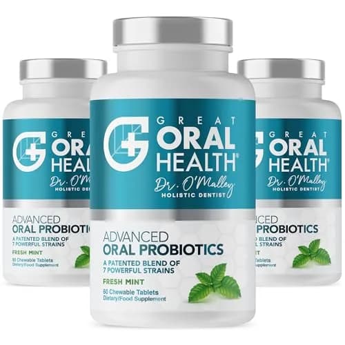 Great Oral Health Mint Oral Probiotics 180 Tablets (60 Count x 3 Pack) | Dentist Formulated BLIS K12 M18 for Bad Breath thumbnail 1