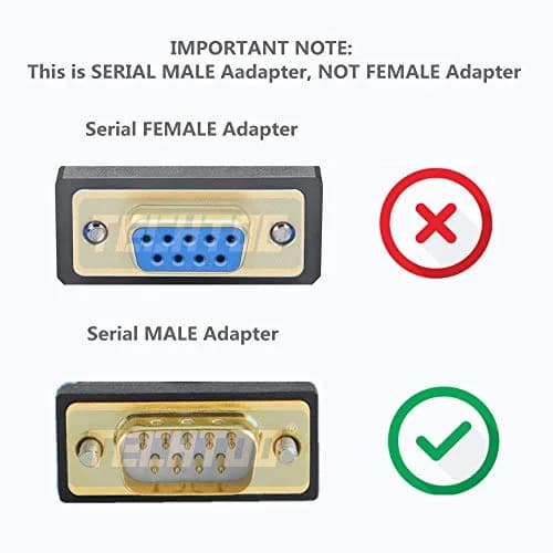 TECHTOO 4-Port USB to RS232 DB9 Serial Adapter Cable Male-to-Male with FTDI Chip | Connects 4 Serial Devices thumbnail 7