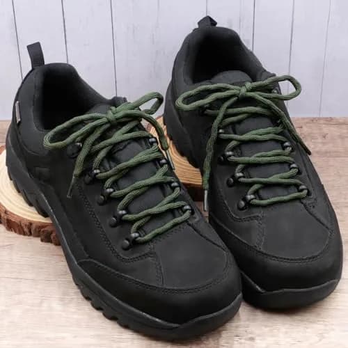 DELELE Round Hiking Boot Laces 55 Inch Dark Green | Durable Polyester, Anti-Slip Wave Design thumbnail 2