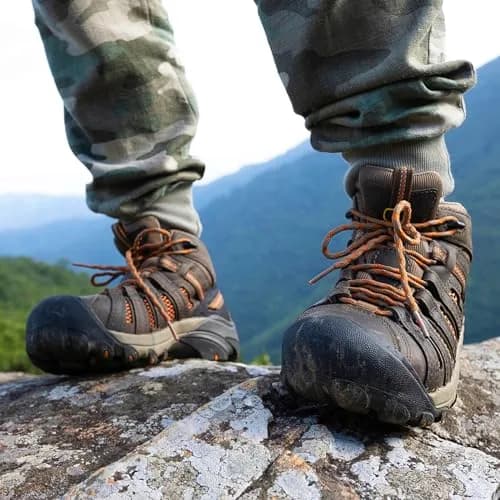 DELELE Round Hiking Boot Laces: 47 Inch Dark Gray & Fluorescent Yellow | Durable Polyester Outdoor Shoelaces thumbnail 8