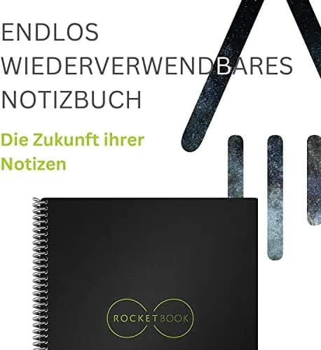 Rocketbook Core Reusable Spiral Notebook, Executive Size 6x8.8, Black - Dotted Pages | 36 Pages thumbnail 4