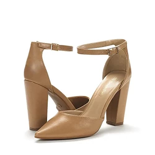 DREAM PAIRS Coco High Heels Chunky Pumps 9 | Elegant 4-Inch Block Heel for Women thumbnail 5