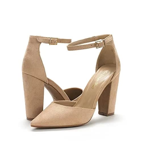 DREAM PAIRS Women's Coco High Heels Chunky Pumps 9 | Elegant 4-Inch Block Heel for Women thumbnail 5