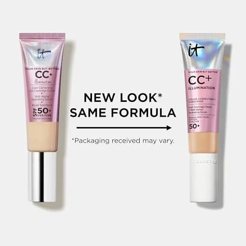 IT Cosmetics CC+ Cream Illumination SPF 50+ Medium Tan 32ml (1.08 fl oz) | Full Coverage Hydrating Serum Foundation thumbnail 7