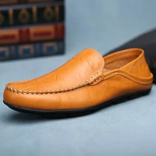 Go Tour Men's Premium Genuine Leather Loafers Size 7.5 US | Breathable Slip-On Casual Shoes thumbnail 4