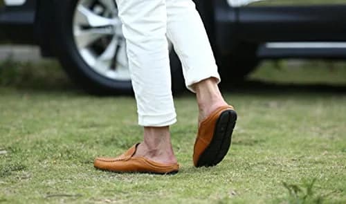 Go Tour Men's Premium Genuine Leather Loafers Size 7.5 US | Breathable Slip-On Casual Shoes thumbnail 8