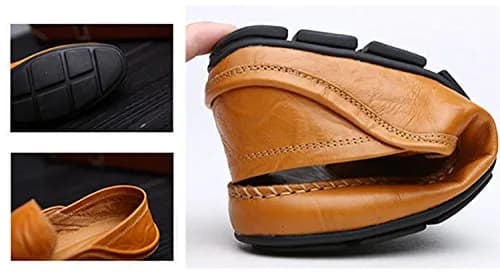 Go Tour Men's Premium Genuine Leather Loafers Size 7.5 US | Breathable Slip-On Casual Shoes thumbnail 9